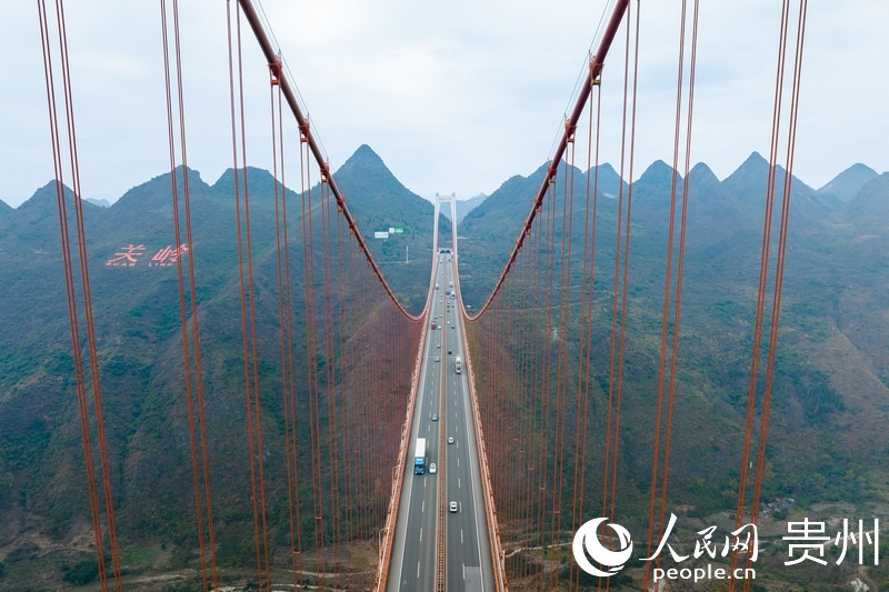 航拍壩陵河大橋。人民網(wǎng)記者 涂敏攝